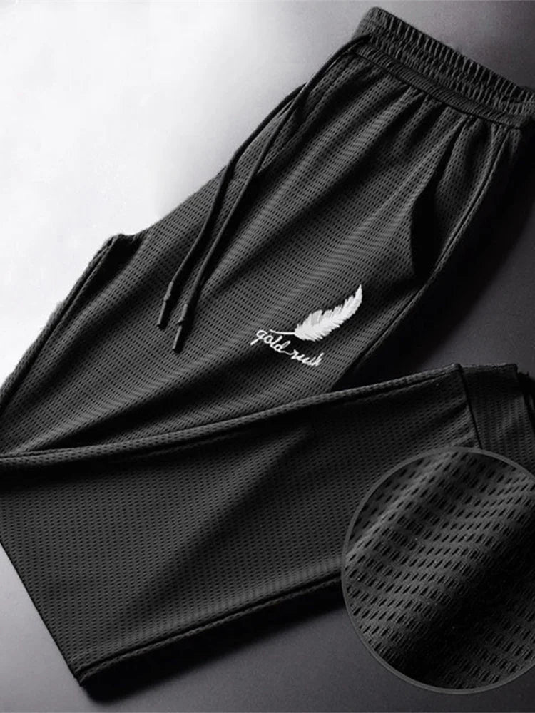 Men's Lightweight Athletic Pants - Hiking and Jogging Trousers - Black