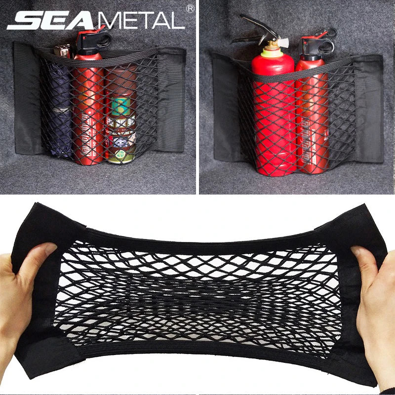 Car Trunk Mesh Organizer - Seat-Back Storage Net
