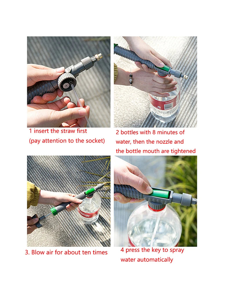 Garden Bottle Spray Nozzle – Hand Pump Watering for Patio Plants