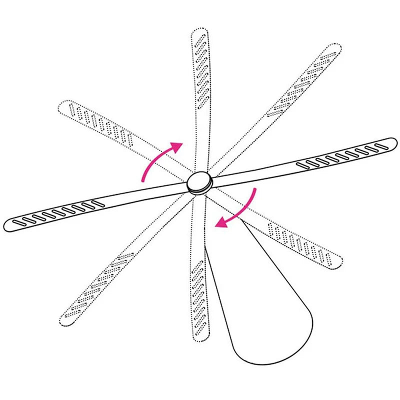 Holographic Tabletop Fly Repellent Fan - Cordless Outdoor Food Protector