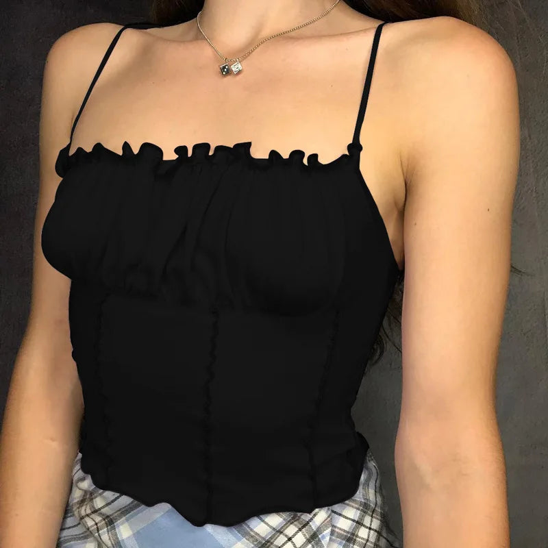 Ruched Strapless Crop Top – Sleeveless Summer Style for Nights Out