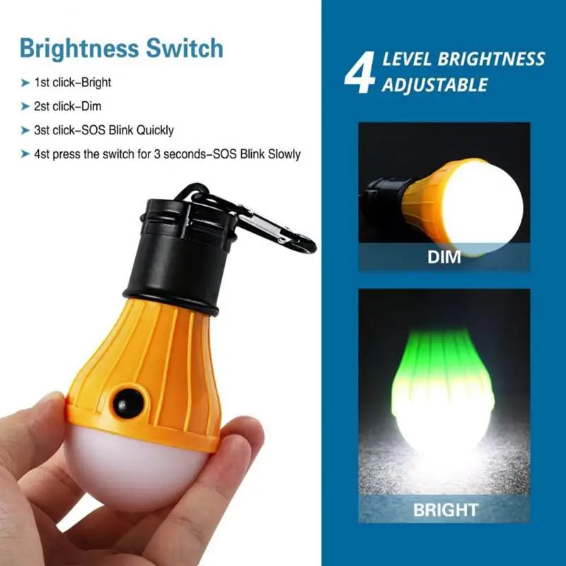 Mini LED Camping Bulb - 3-Mode Hanging Tent Light