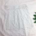 Women's Lace Mesh Skirt Extender - Sheer Mini Underskirt - White