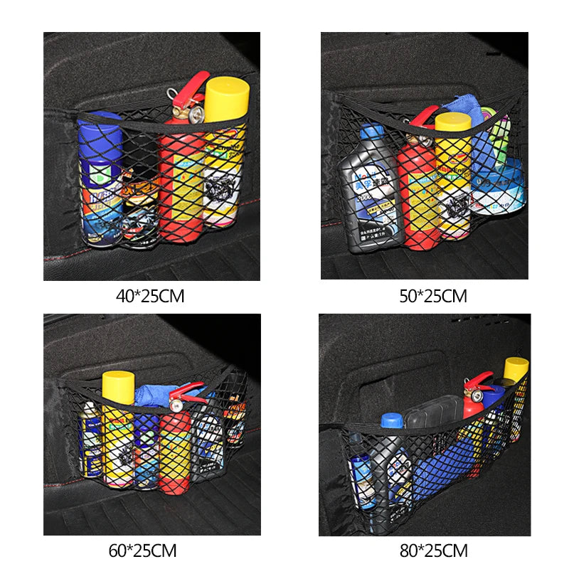 Car Trunk Mesh Organizer - Seat-Back Storage Net