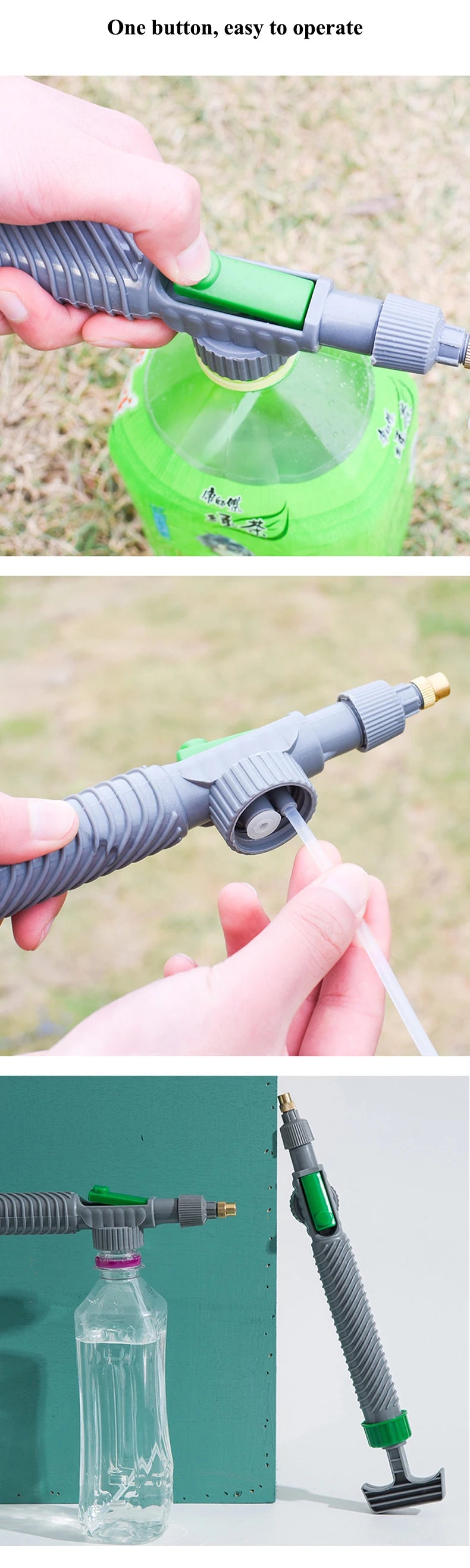 Garden Bottle Spray Nozzle – Hand Pump Watering for Patio Plants