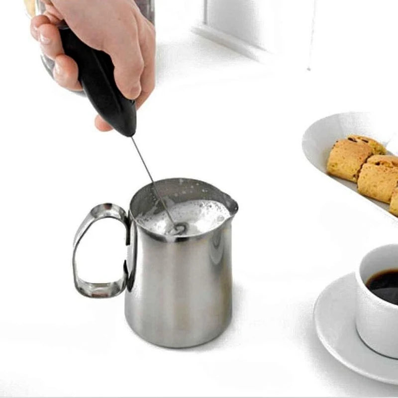 Handheld Milk Frother - Battery Whisk for Coffee and Kitchen Prep