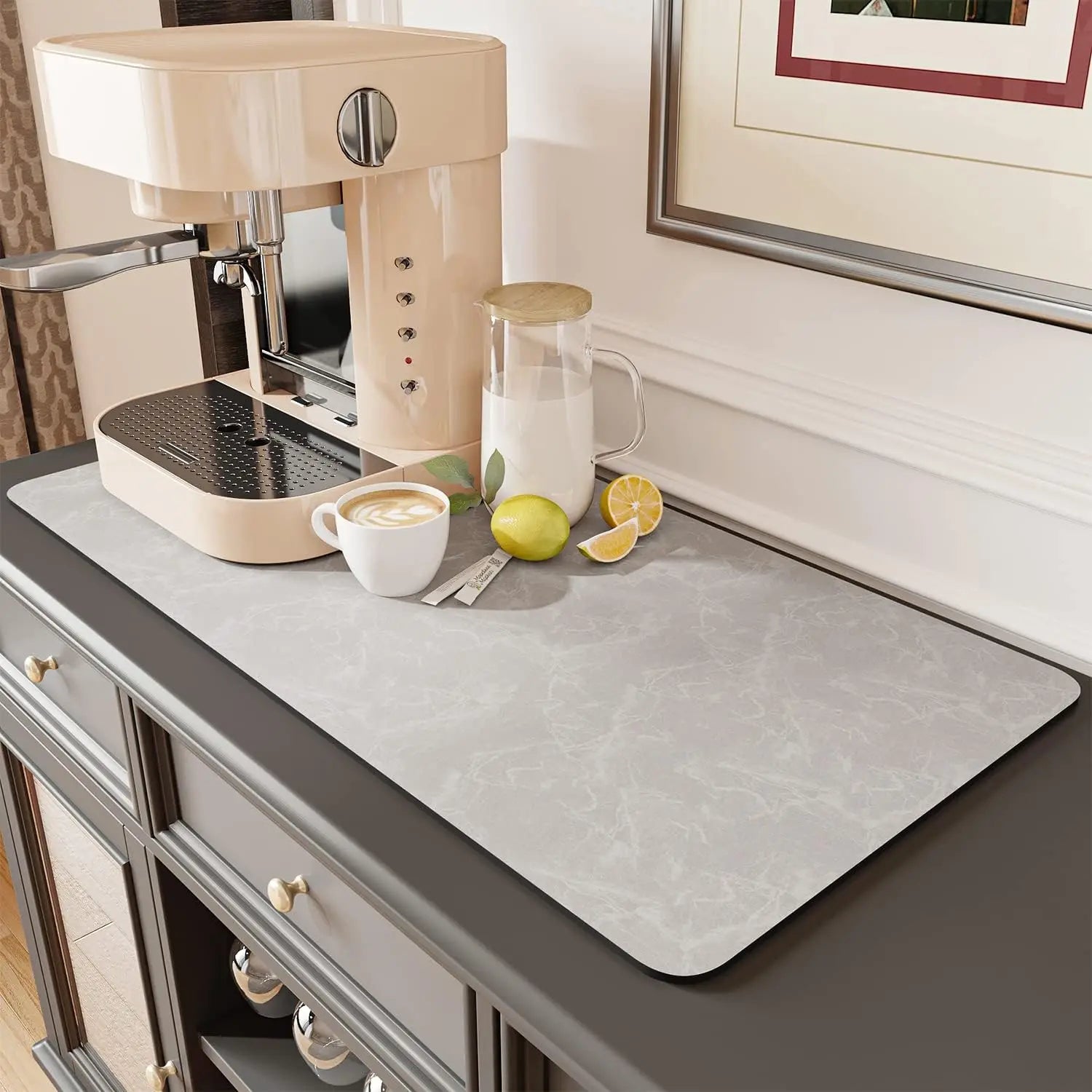 Coffee Machine Mat - Absorbent Kitchen Drying Pad