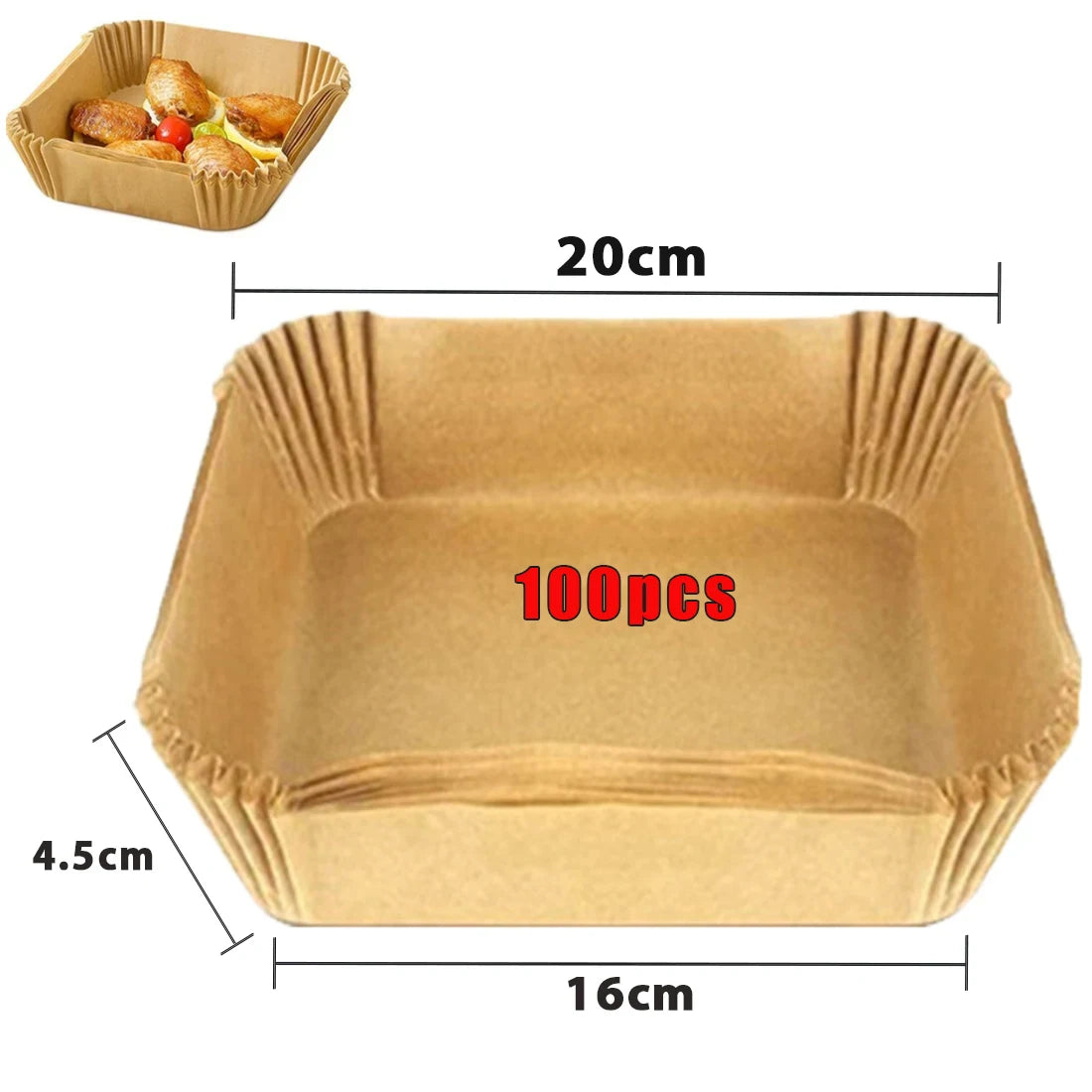 Air Fryer Disposable Paper Non-stick - For Kitchen Storage and Prep
