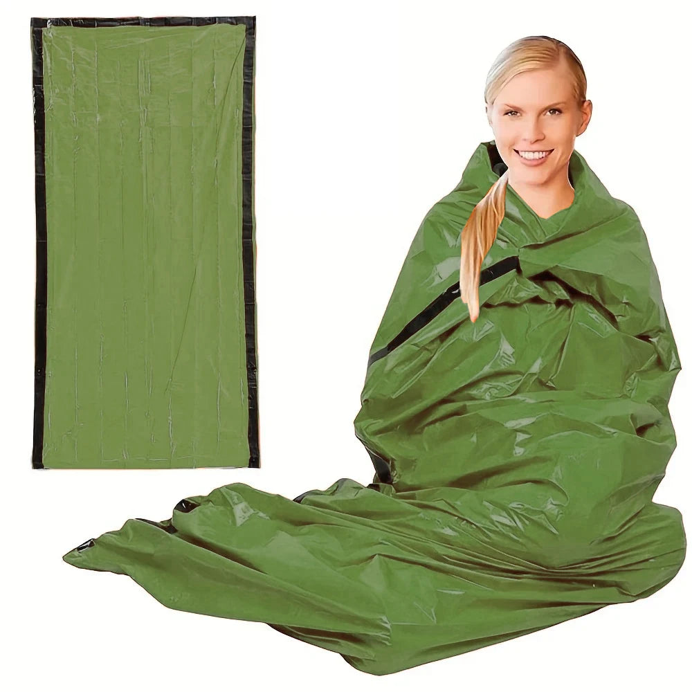 Outdoor Sleeping Bag - Compact Outdoor Thermal Sack - Army Green