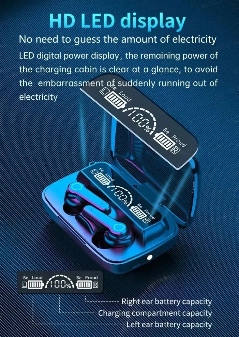 Wireless Earbuds with Digital Display – M19