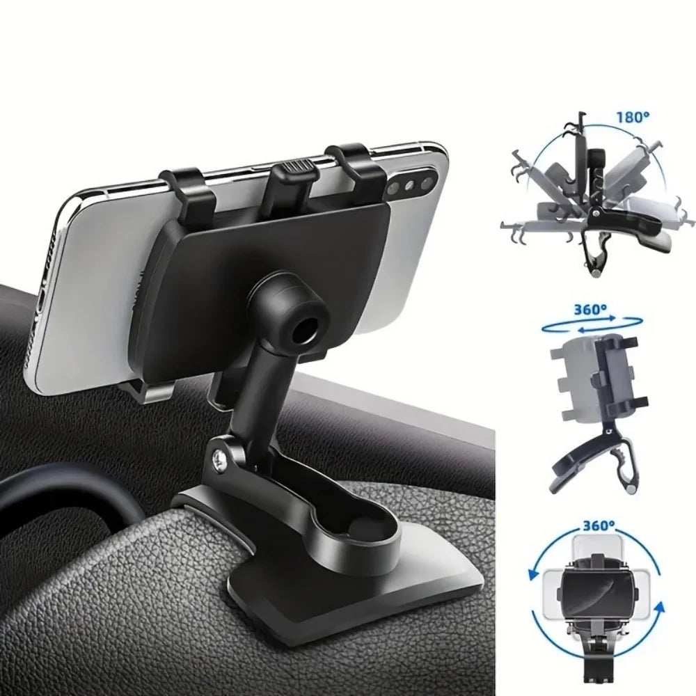 Dashboard Clip Car Phone Holder – Secure Grip Phone Stand for Cars