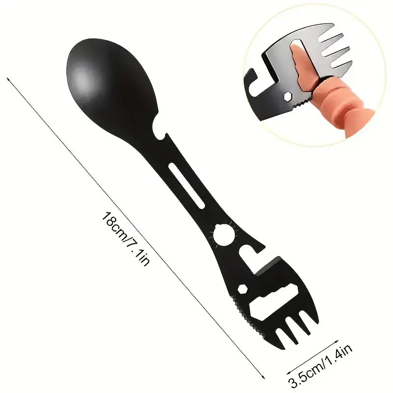 Camping Spork Tool - Fork Spoon with Opener for Outdoor Meals