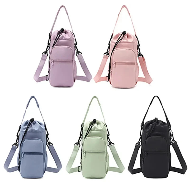 Crossbody Insulated Tumbler Bag - Portable Water Bottle Pouch with Phone Pocket