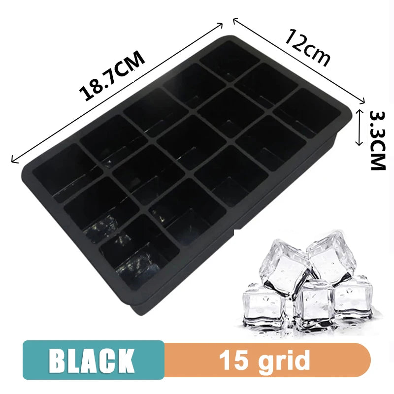 Silicone Ice Cube Tray - Multi-Grid Mold for Home Drinks