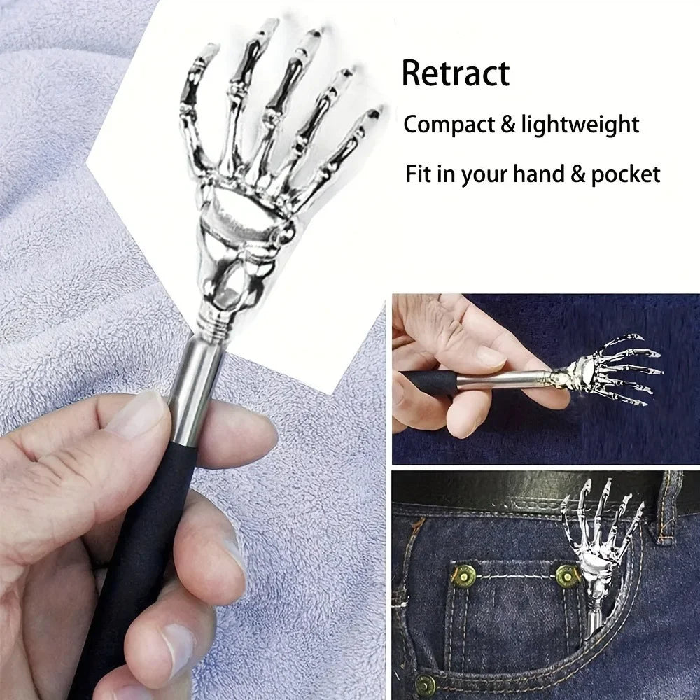 Telescopic Back Scratcher – Stainless Steel Reach Tool for Relief