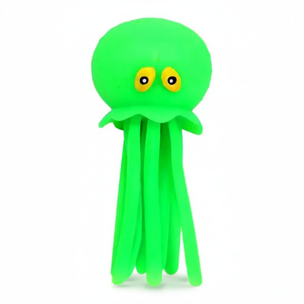 Octopus Bath Toy - Silicone Water Play Squeeze Toy - Green