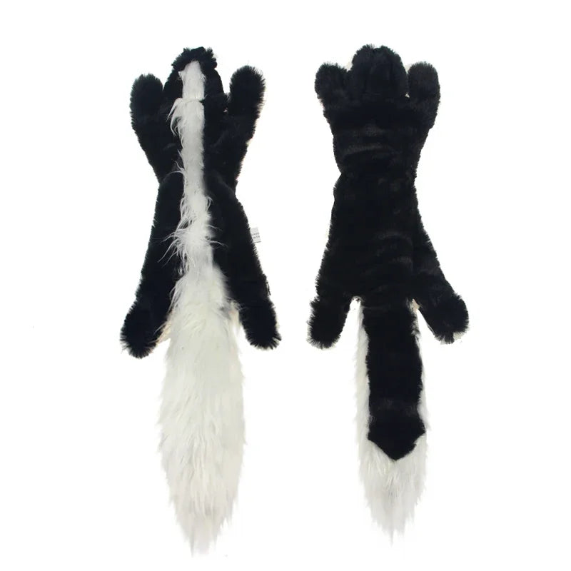 Squeaker Dog Plush Toy - Stuffing-Free Animal Shell for Play