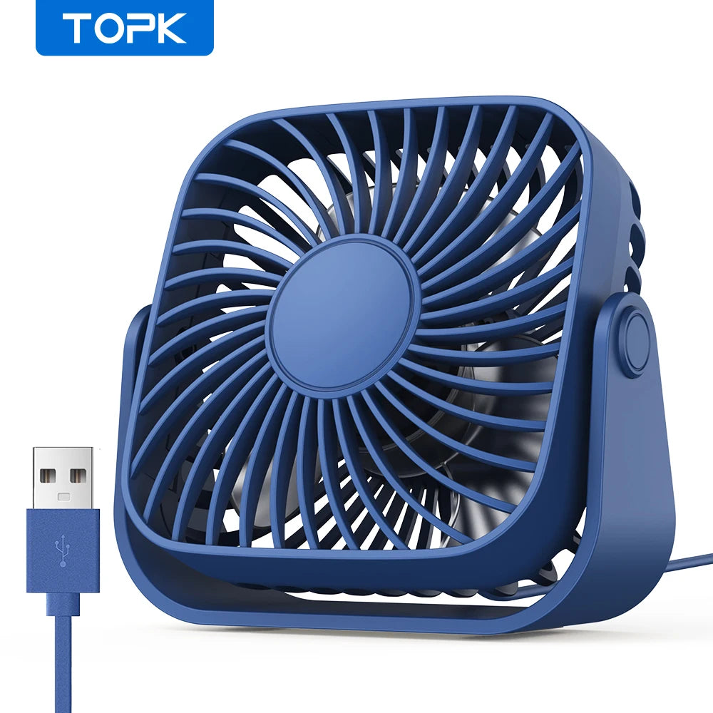 Topk 4inch USB Mini Fan - For Travel and Daily Carry