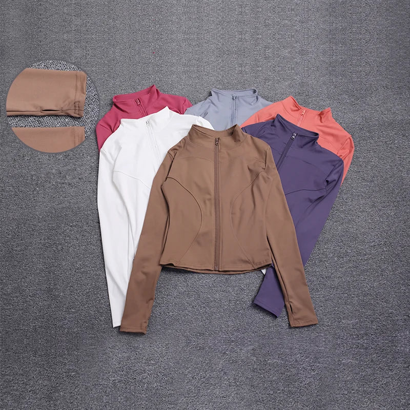 Women's Sport Jacket - Zip-Front Yoga Training Top