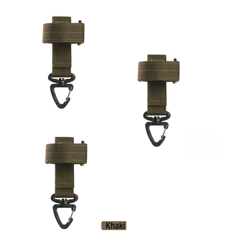 Glove Keeper Clip - Outdoor Gear Hook for Gloves and Small Tools - Tan 3 Pieces