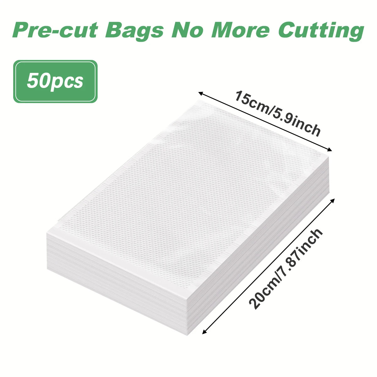 Vacuum Food Bags Sealed Storage - For Kitchen Storage and Prep