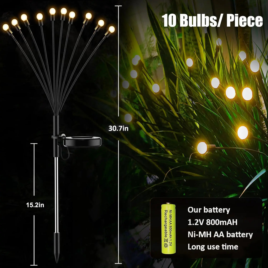 Solar Firefly Garden Lights – Swaying Glow for Yard Pathways