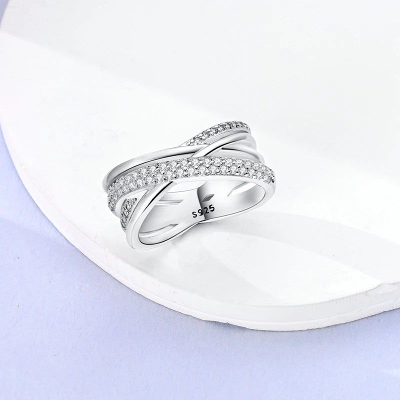 Zircon Geometric Ring - Minimalist Silver-Color Jewelry
