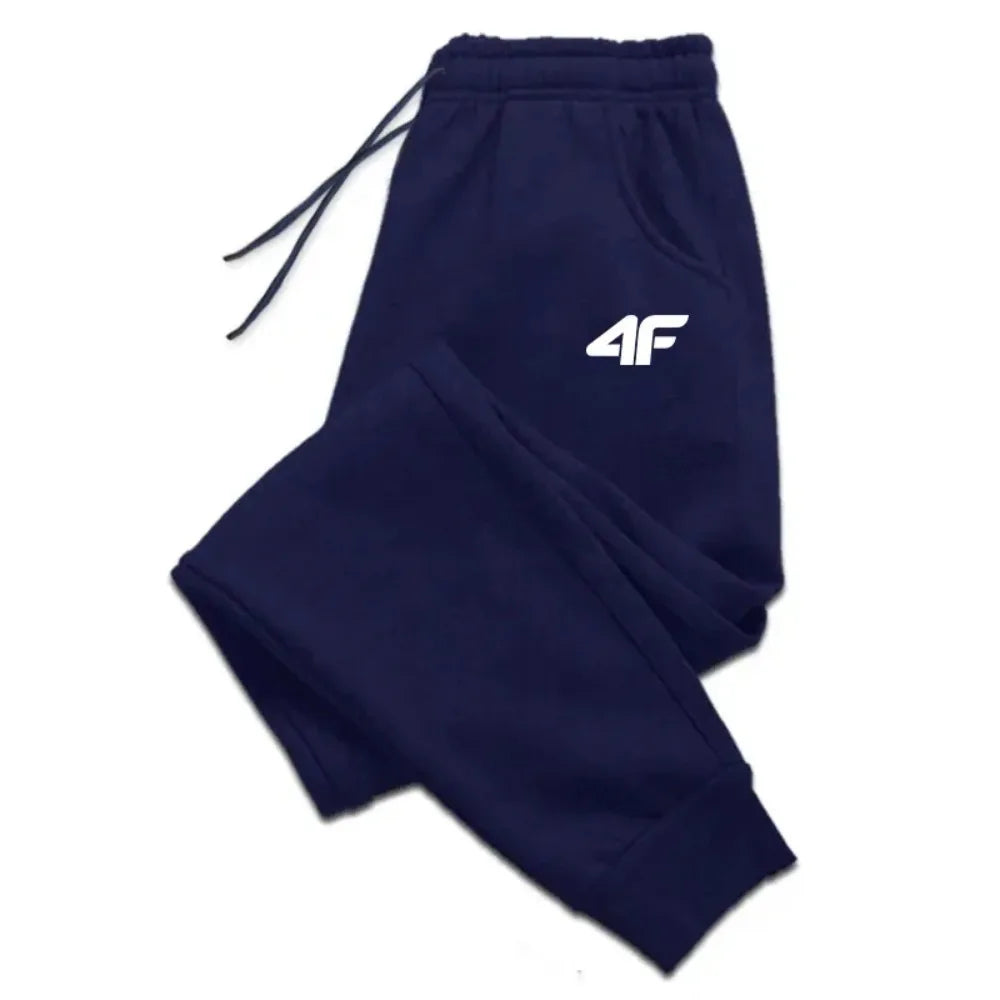 Men's Casual Sweatpants - Elastic Waist Printed Jogger Pants