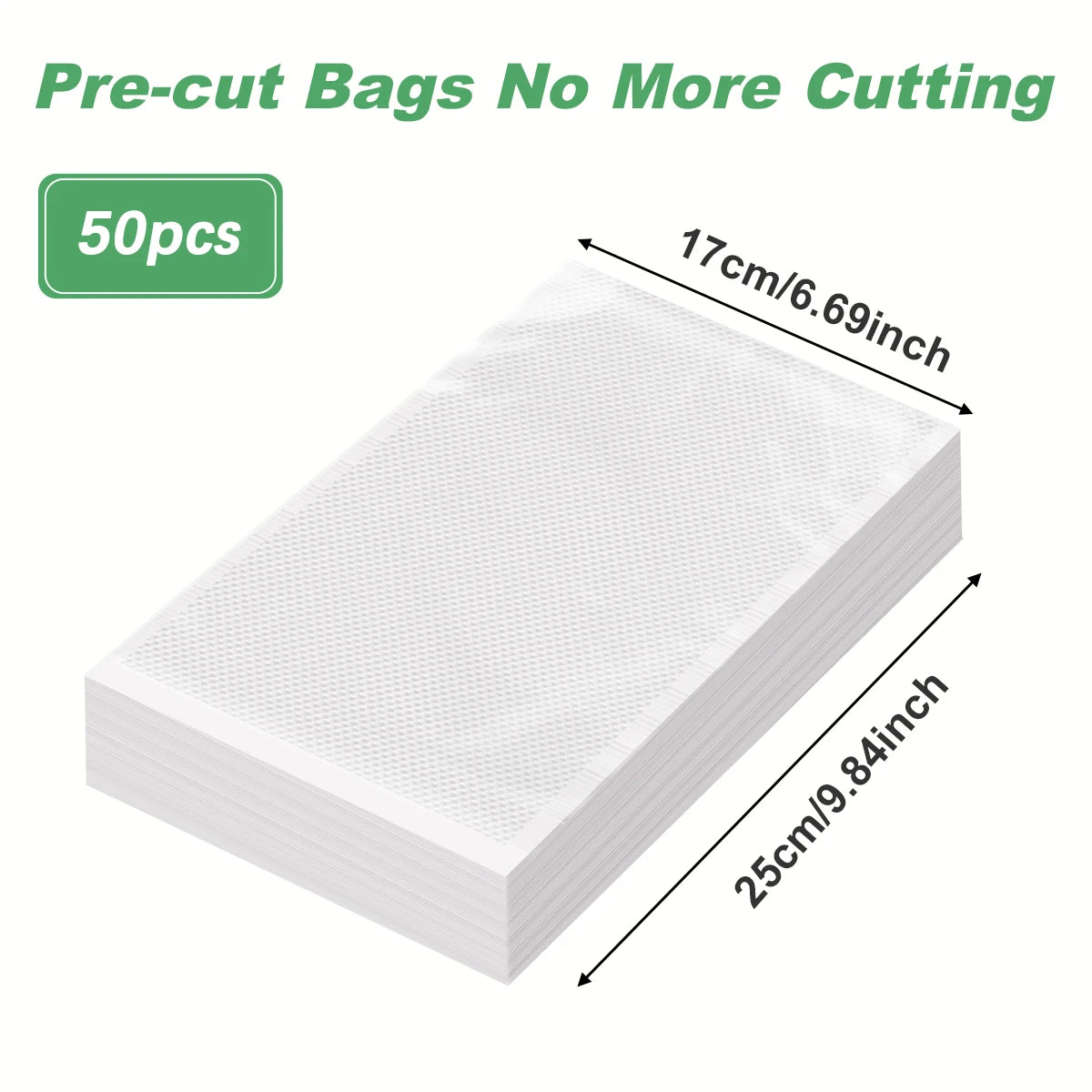 Vacuum Food Bags Sealed Storage - For Kitchen Storage and Prep
