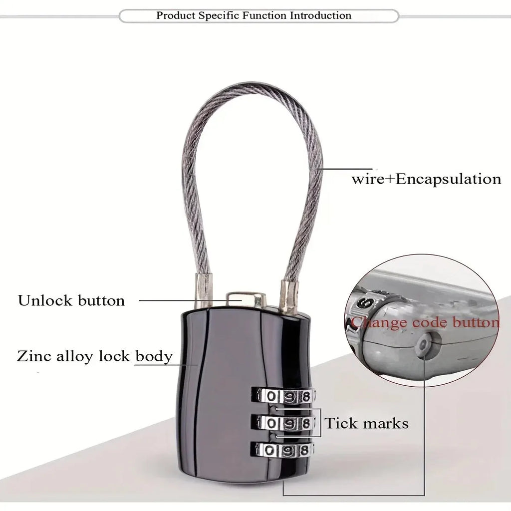 Combination Padlock - Keyless Locker & Cabinet Lock