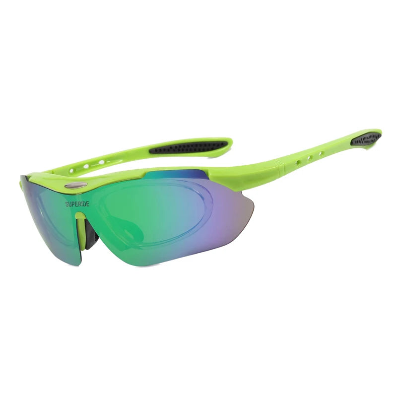 Sport Sunglasses - Polarized Outdoor Glasses for Active Wear - Model 2 Green