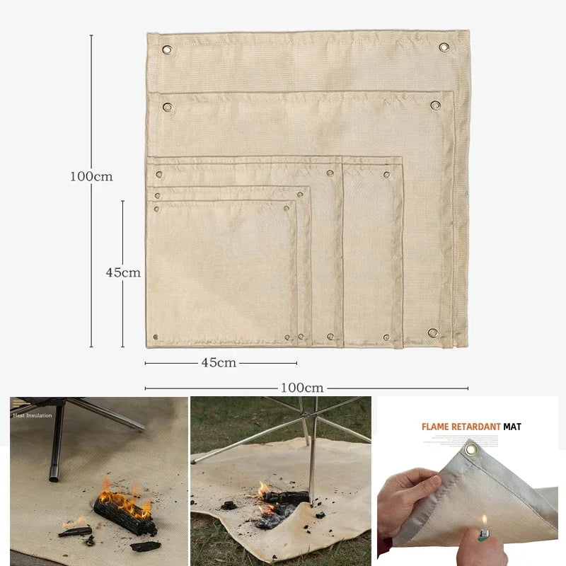 Fiberglass Grill Mat - Outdoor Barbecue Insulation Pad