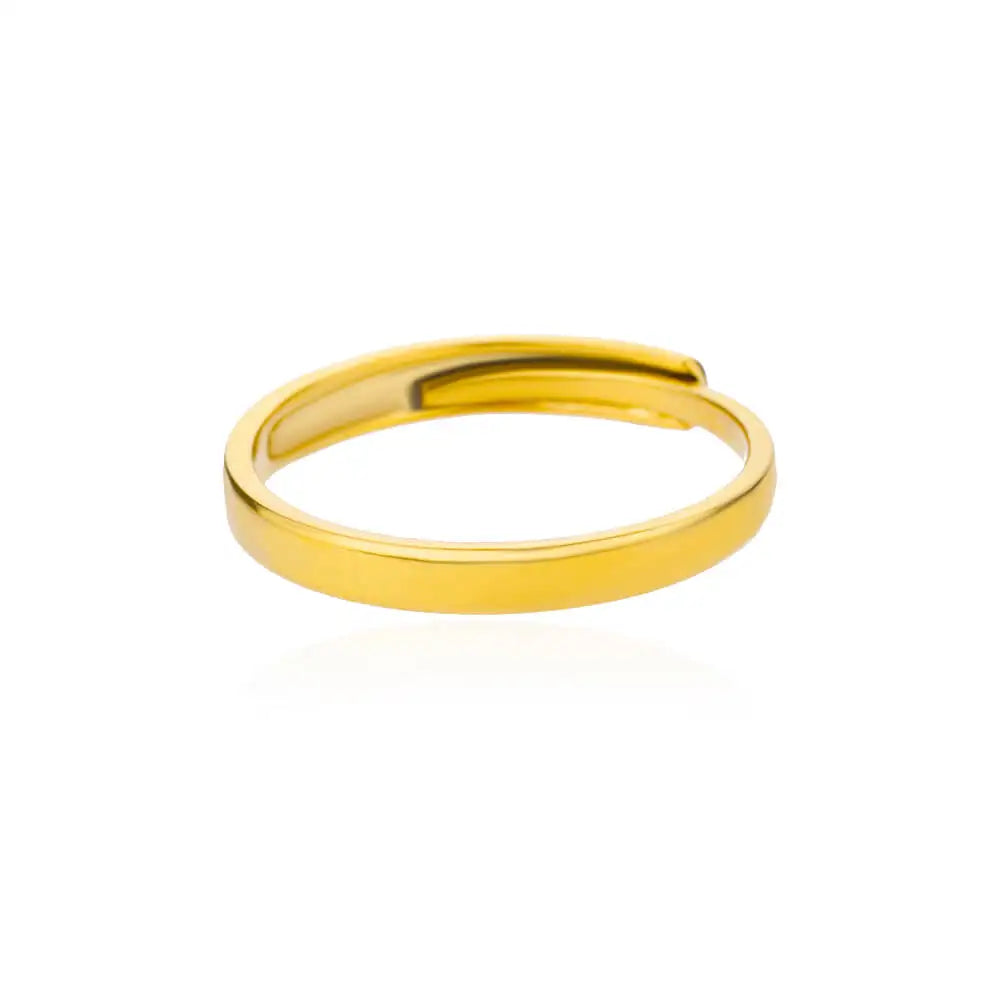 Gold-Color Stainless Steel Ring - Classic Fashion Jewelry - Style Jz4817G / Gold Color