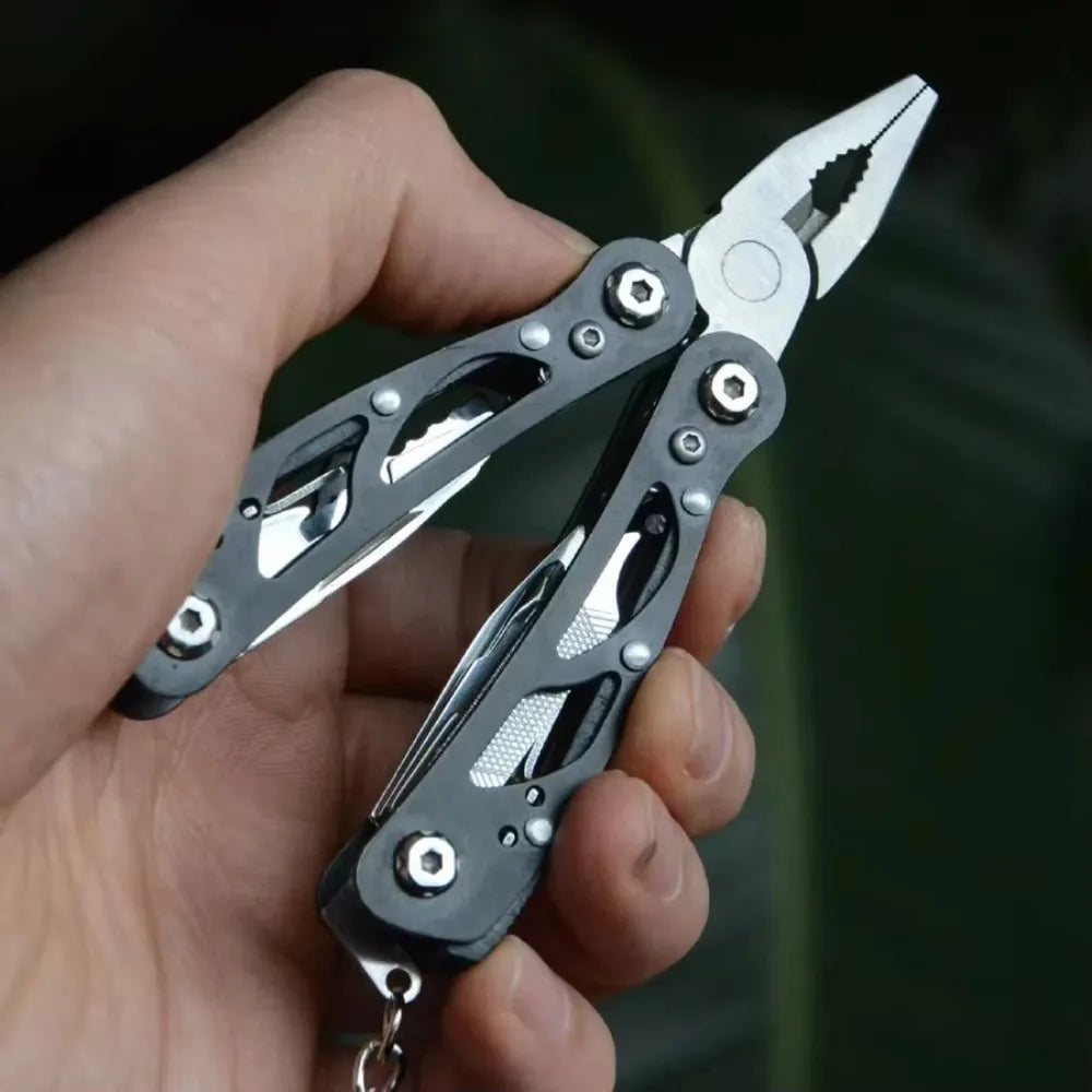 Folding Multi-Tool Pliers - Stainless Steel Camping Tool for Outdoor Utility