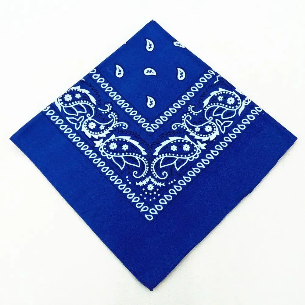 Paisley Bandana Headwrap - Lightweight Printed Kerchief - Style 13