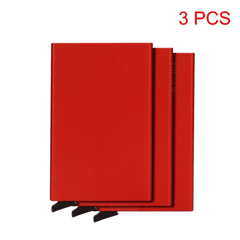 Pop-Up Minimalist Slim Card Holder Wallet in Rose Red product image