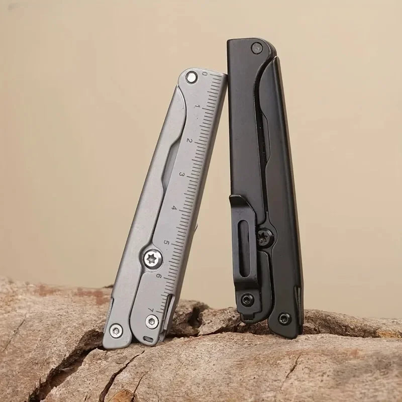 Folding Multi-Tool Scissors - Stainless Steel Camping Tool