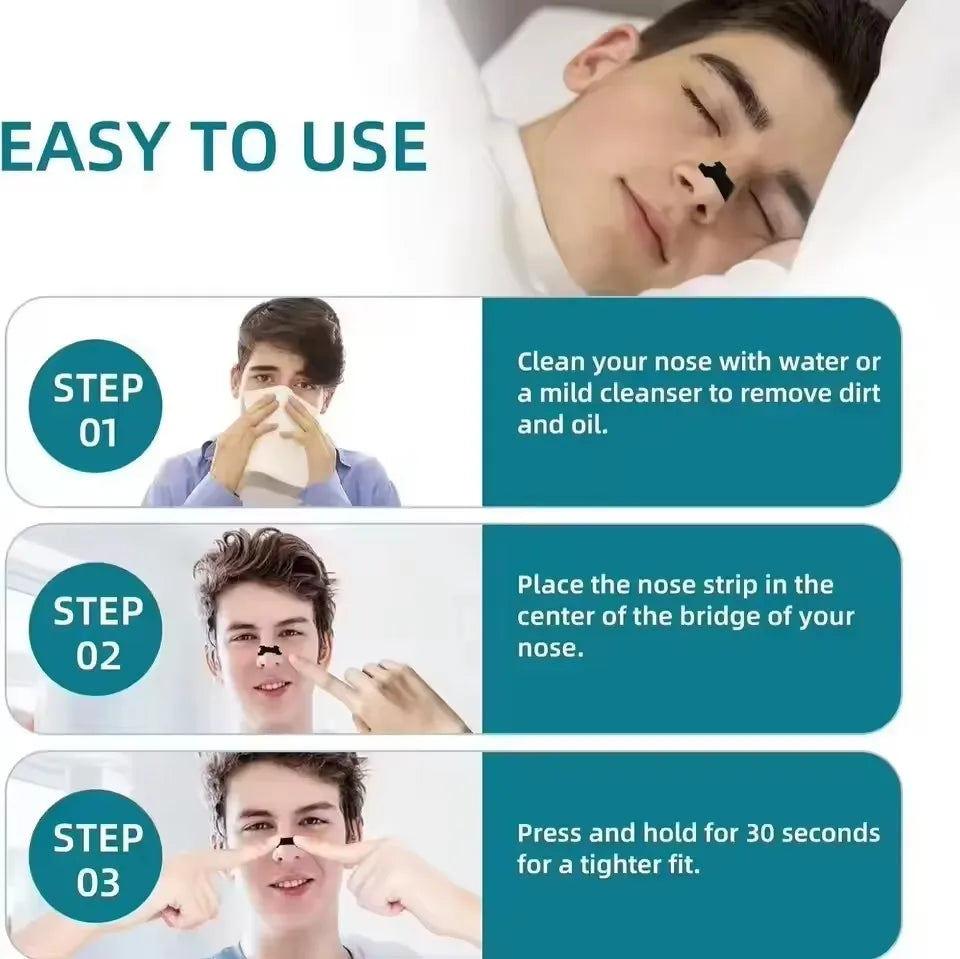 Black Nasal Strips – Extra Strength Sleep Support for Night Breathing