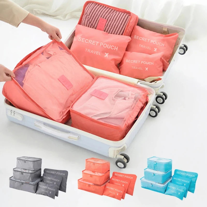 Pink Blue Grey Travel Storage - For Travel and Daily Carry