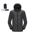 Unisex Hiking Jacket - Lightweight Outdoor Windbreaker Shell - Unisex Black