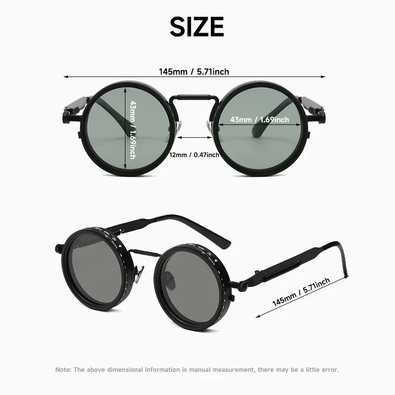 Round Dimming Sunglasses - Retro Outdoor Eyewear