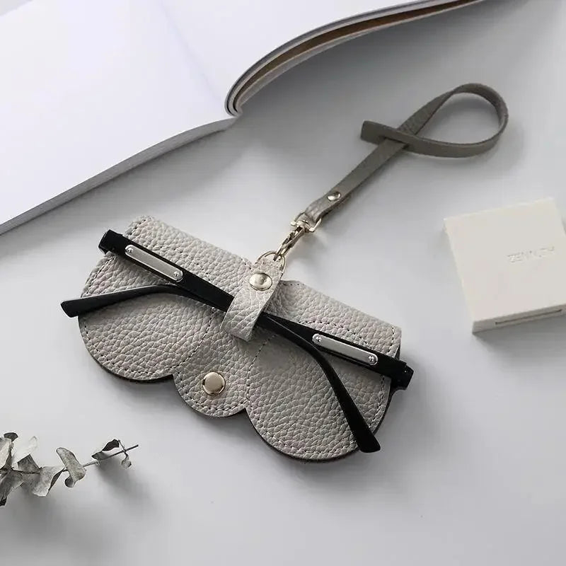 PU Eyewear Case - Hanging Sunglasses Storage Holder - Gray