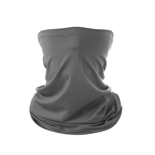 Camo Neck Gaiter - Breathable Outdoor Face Covering - Dark Gray