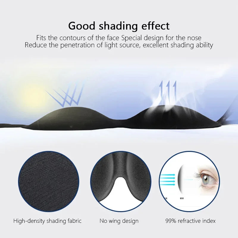 Contoured Sleep Mask – Breathable 3D Eye Shade for Travel Rest