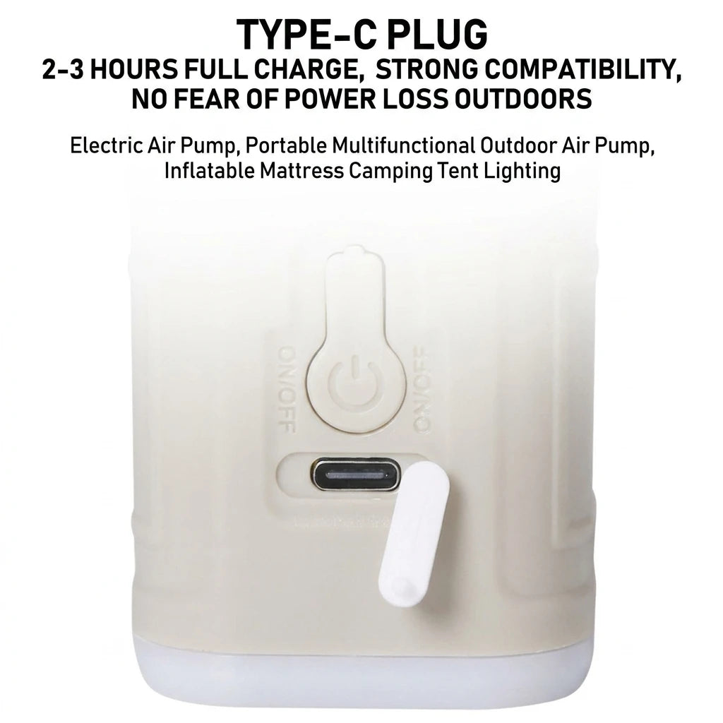 Mini Electric Air Pump - Compact Inflator for Camping Gear