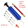 Portable Ball Pump Set - Hand Inflator with Flexible Hose - Suit