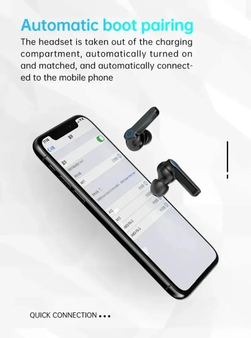 Wireless Earbuds with Digital Display – M19