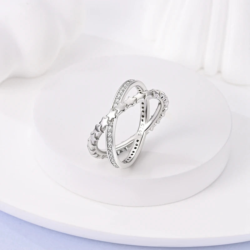 Zircon Geometric Ring - Minimalist Silver-Color Jewelry