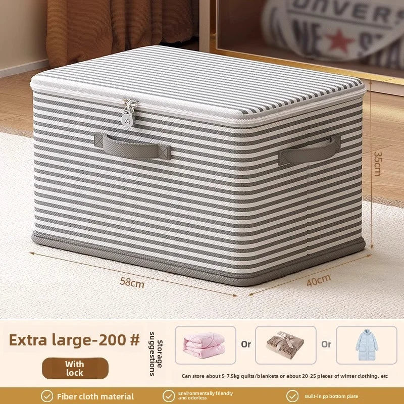 Lockable Foldable Storage Box - Password Bin for Closet Storage - 58 X 40 X 35 Cm