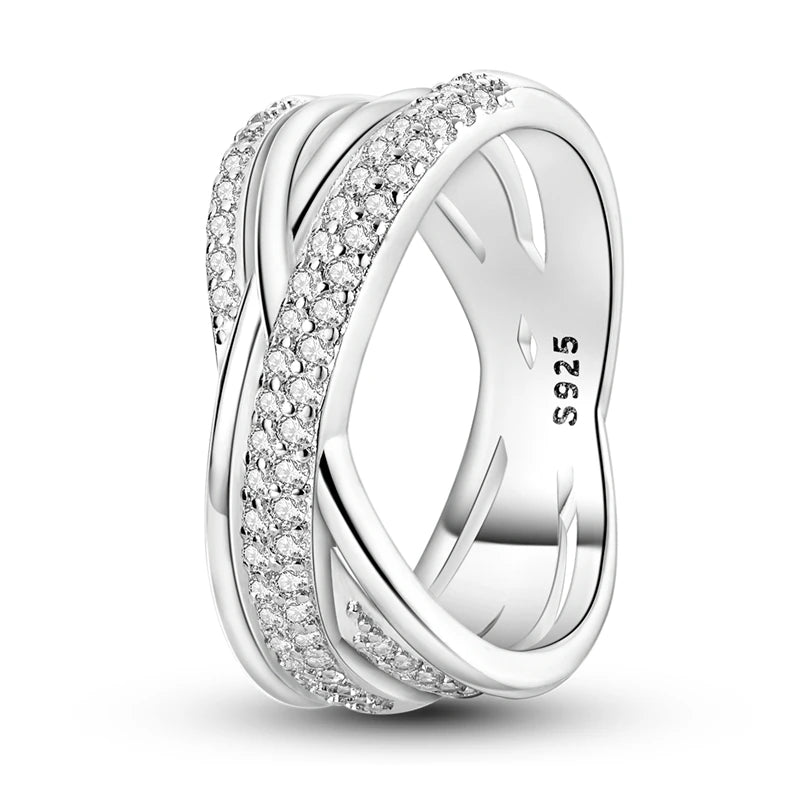 Zircon Geometric Ring - Minimalist Silver-Color Jewelry - Style Kjr119